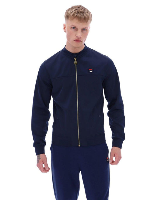 Chaqueta Terrence Harrington con paneles cortados y cosidos en Fila Azul marino