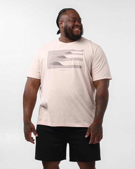 Camiseta masculina plus size azul-marinho-rosa Original Plus da Riachuelo