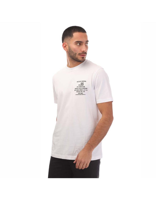 Camiseta blanca Diesel T-Just 6-2 para hombre