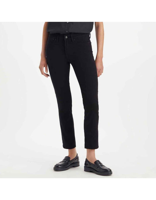 Jeans Levi's 712 Slim con tasca a filetto da donna in nero