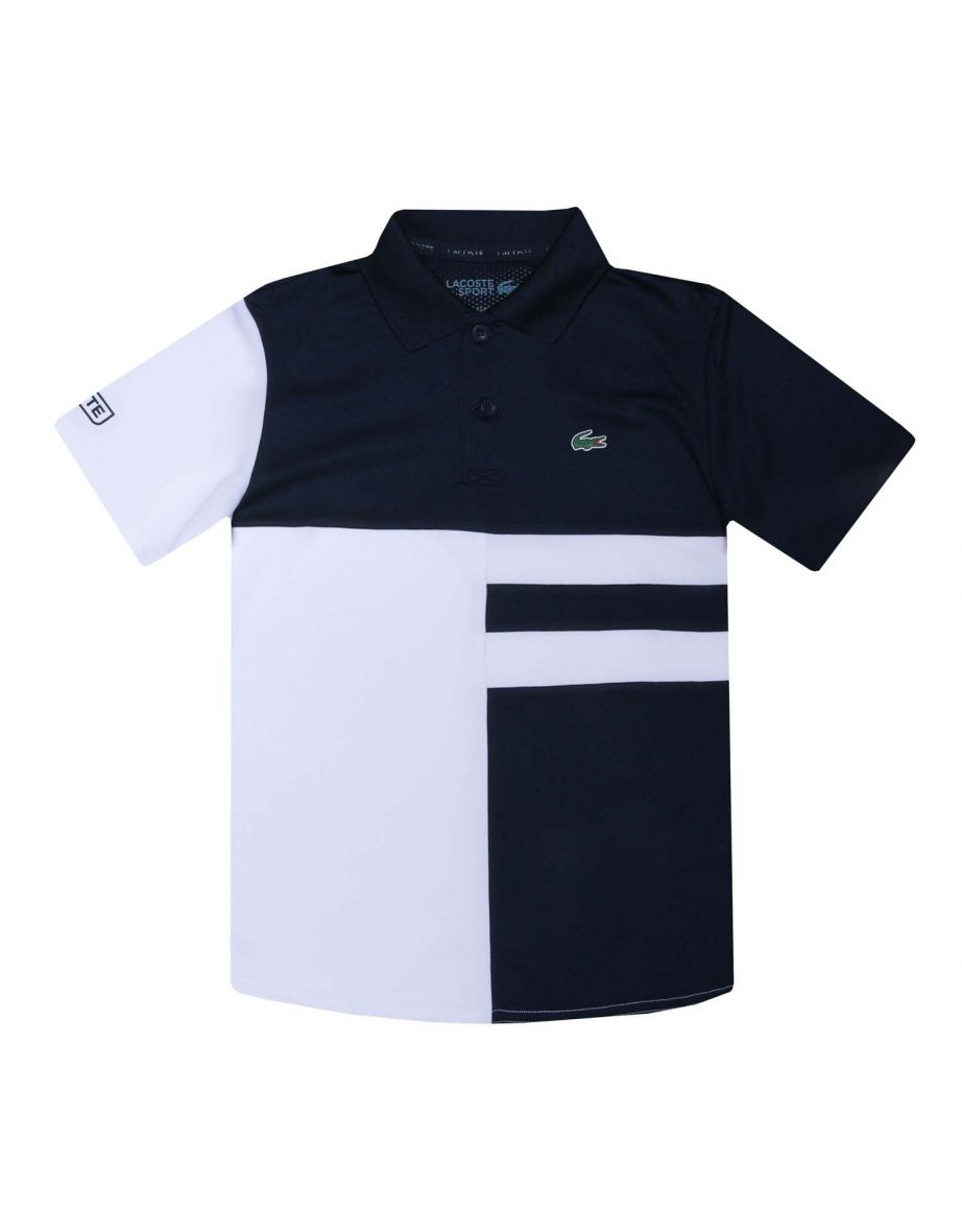 Polo Lacoste Niño Colorblock Azul