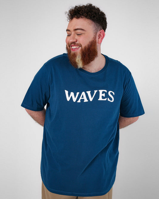 Men's Plus Size Blue Waves T-Shirt | Allman By Riachuelo