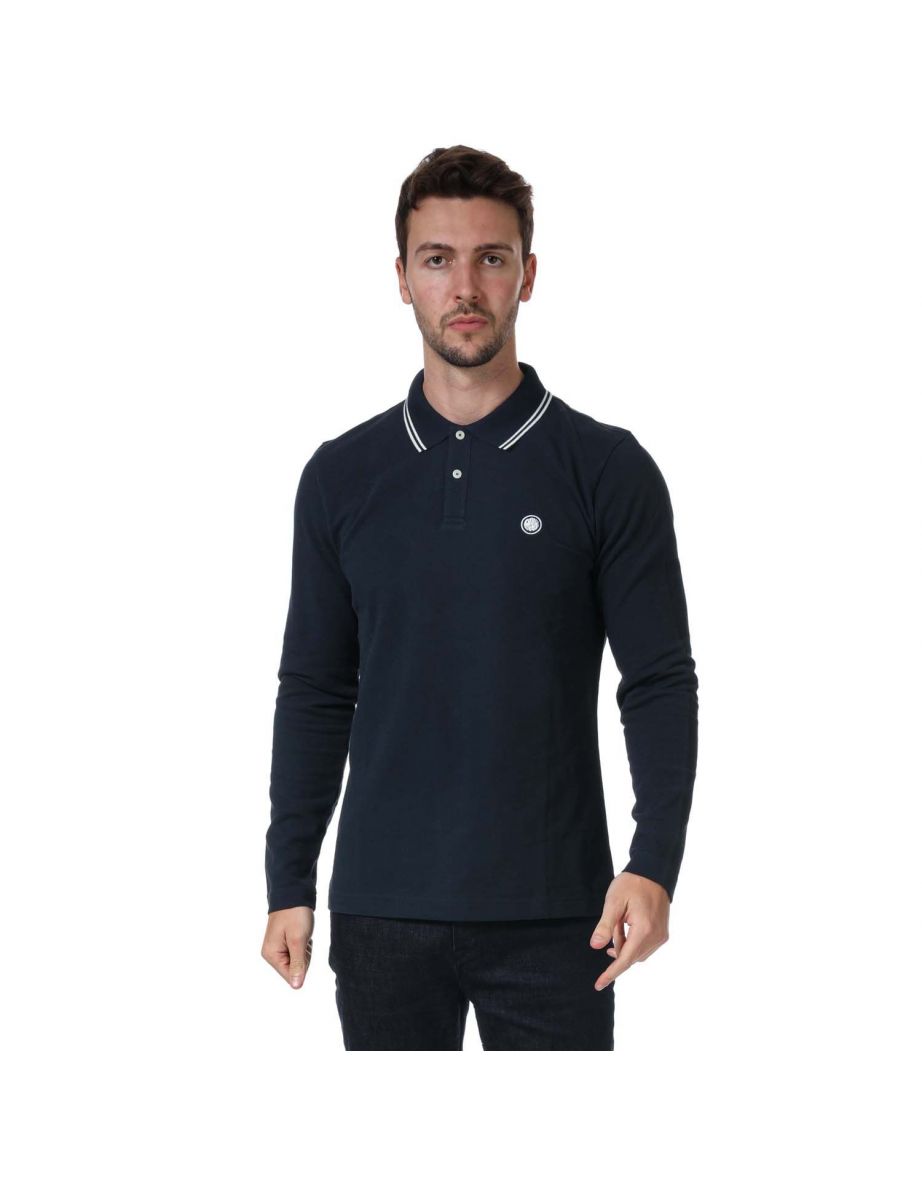 Polo de manga larga Pretty Green Barton Azul para hombre