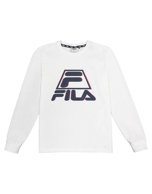 Logo Print Long Sleeve Cotton T-Shirt