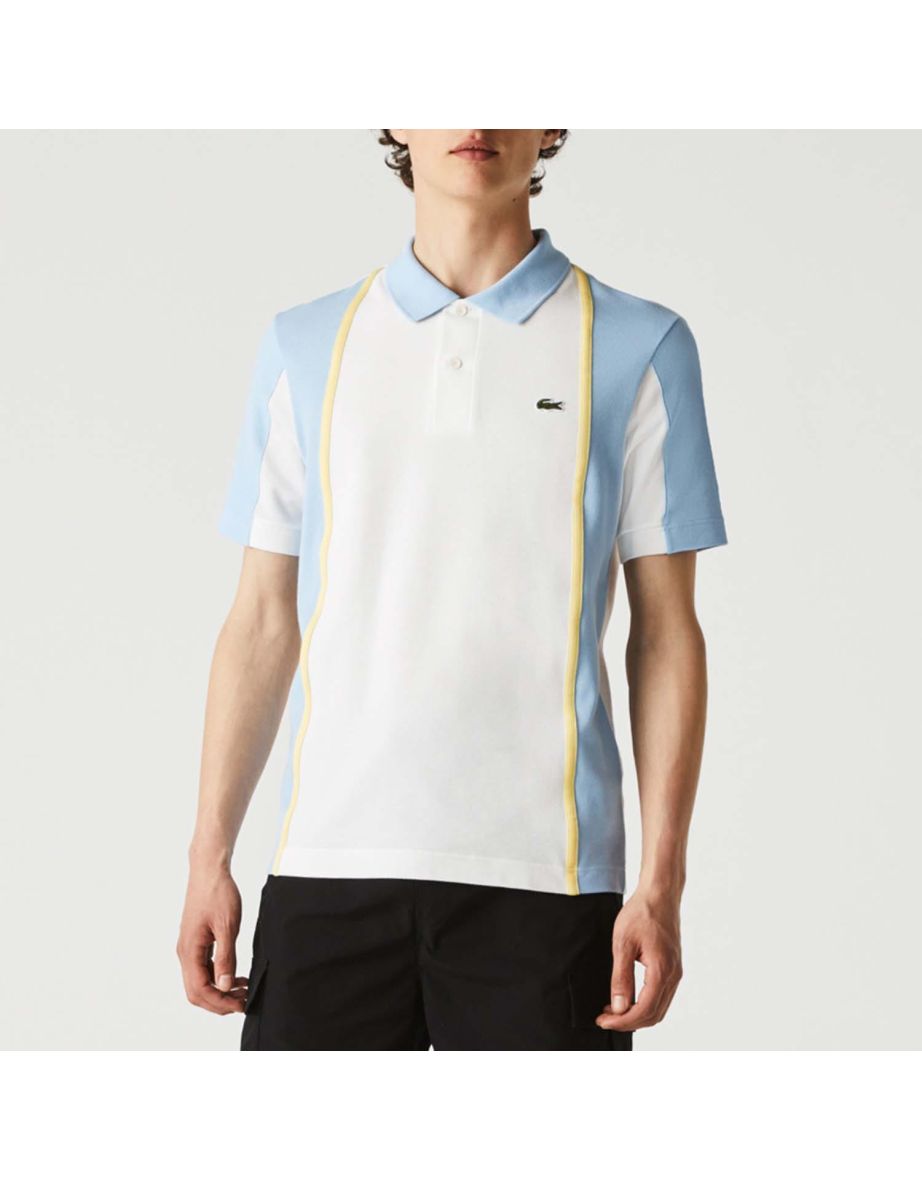 Camisa Polo Lacoste Heritage Regular Fit Colorblock Piqué Masculina