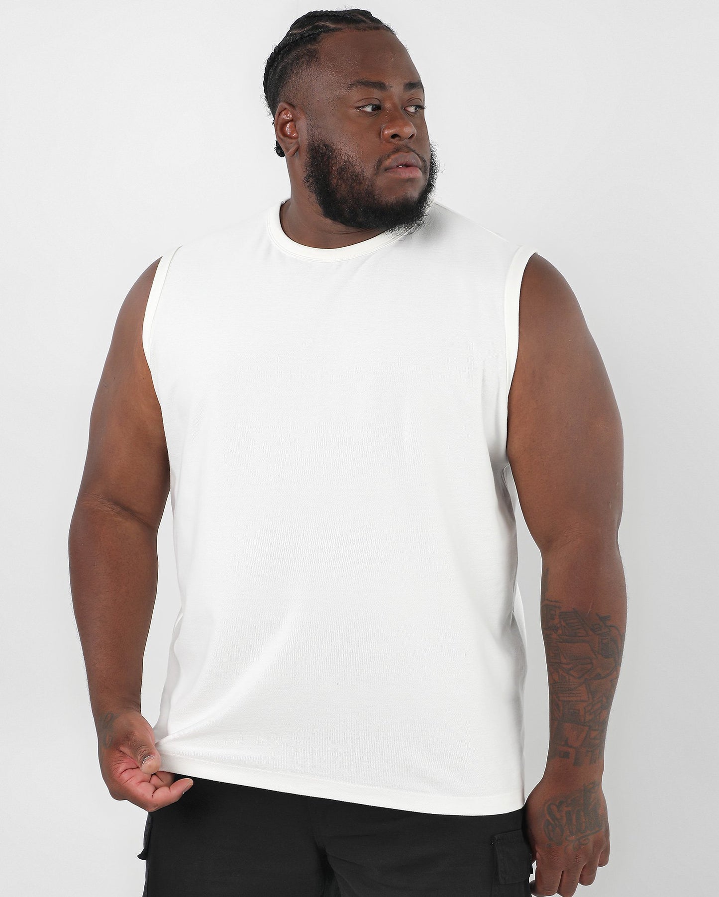 Camiseta regata branca plus size masculina Allman By Riachuelo