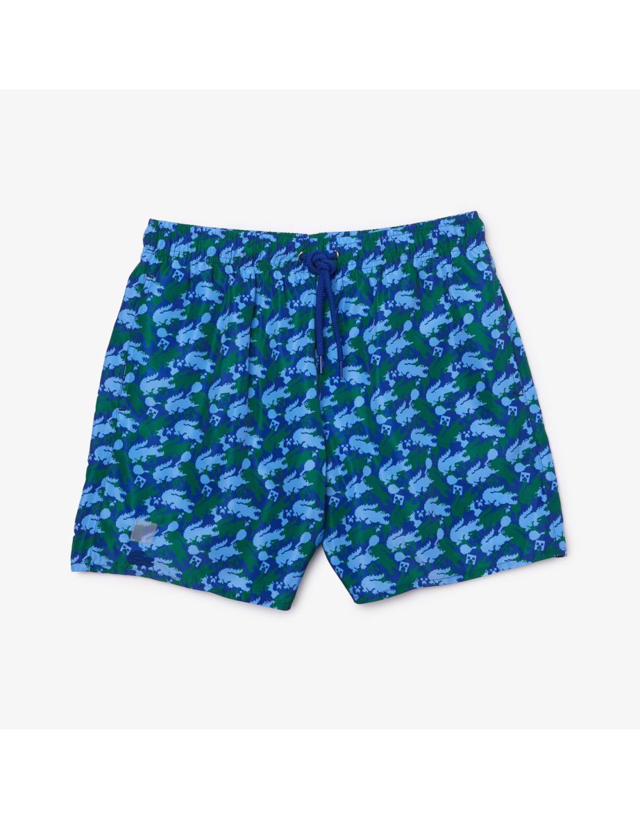 Calção de banho masculino Lacoste x Minecraft em várias cores