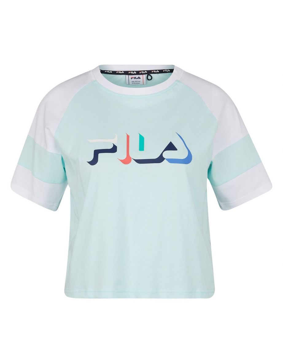 Top corto de algodón con logotipo estampado
