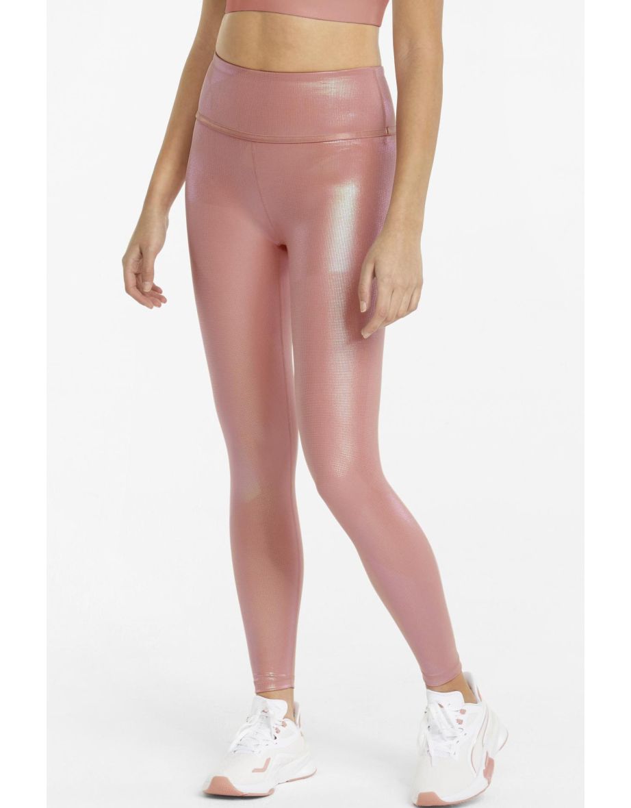 Leggings a vita alta 7/8 con cristalli di polvere di stelle