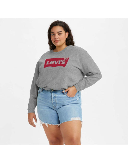 Felpa Levi's Plus Size Graphic Standard a girocollo da donna in grigio