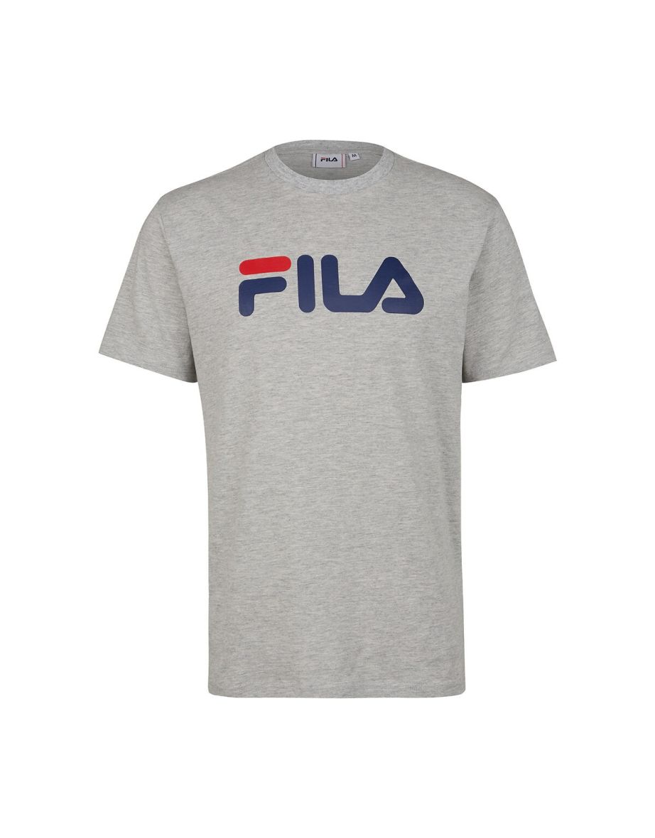 Camiseta de algodón con gran logotipo impreso y mangas cortas