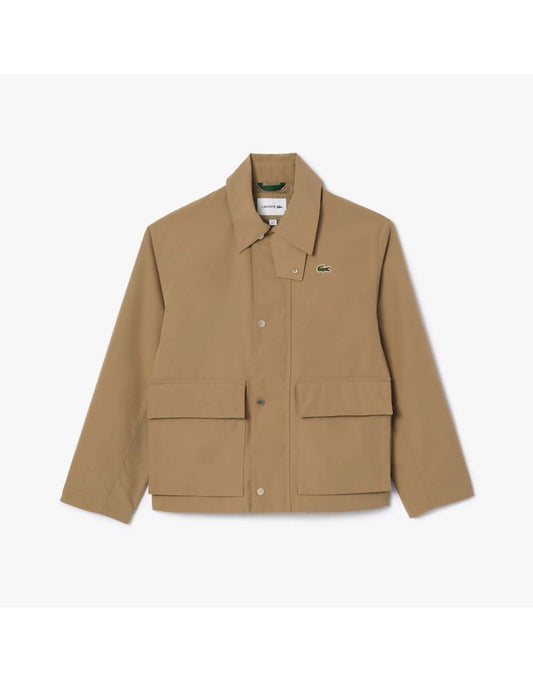 Giacca Parka leggera idrorepellente Lacoste da uomo in crema