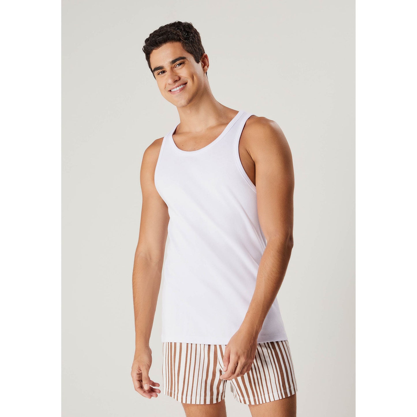 Canotta da uomo in cotone e tessuto a maglia