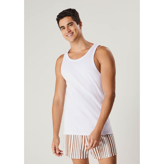 Canotta da uomo in cotone e tessuto a maglia