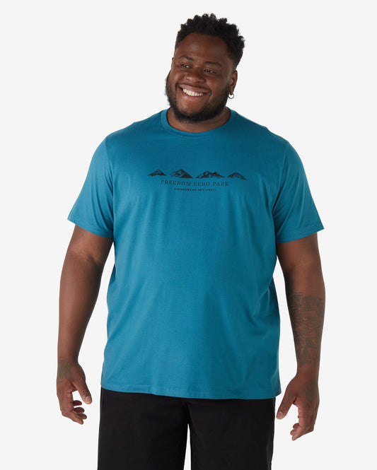 Maglietta a maniche corte Plus Size da uomo in blu petrolio di Allman Echo Park, Allman by Riachuelo