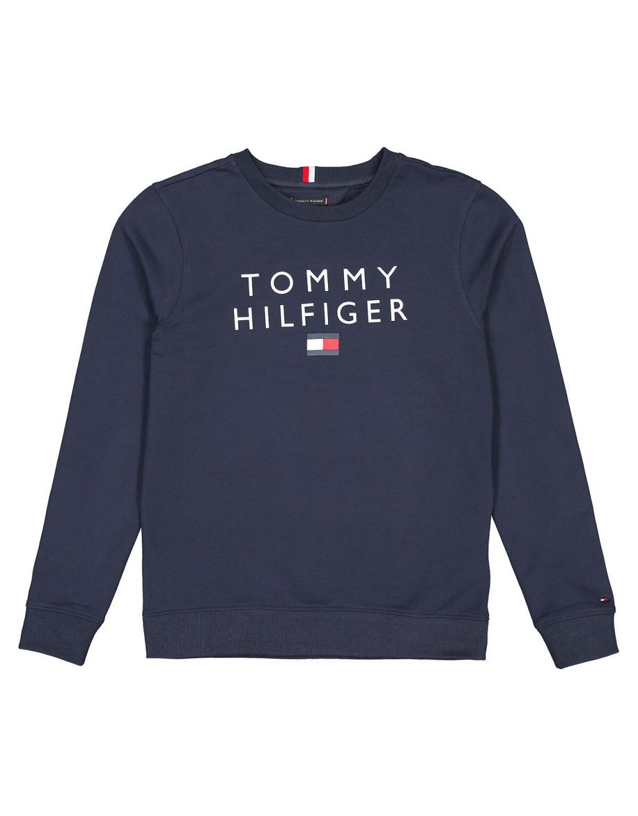 Sudadera de cuello redondo en mezcla de algodón con logotipo estampado