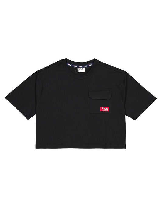 Camiseta de algodón recortada