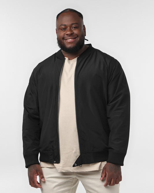 Jaqueta masculina com botões preta plus size Original Plus by Riachuelo