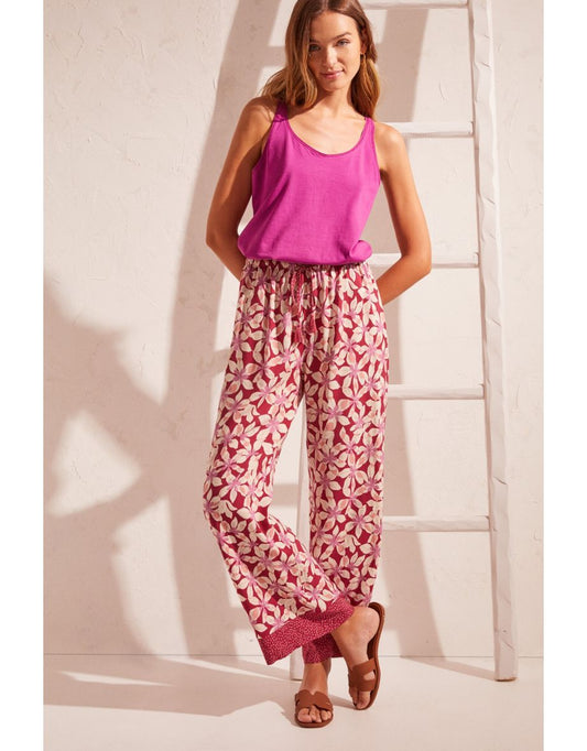 Pantaloni stampati viola