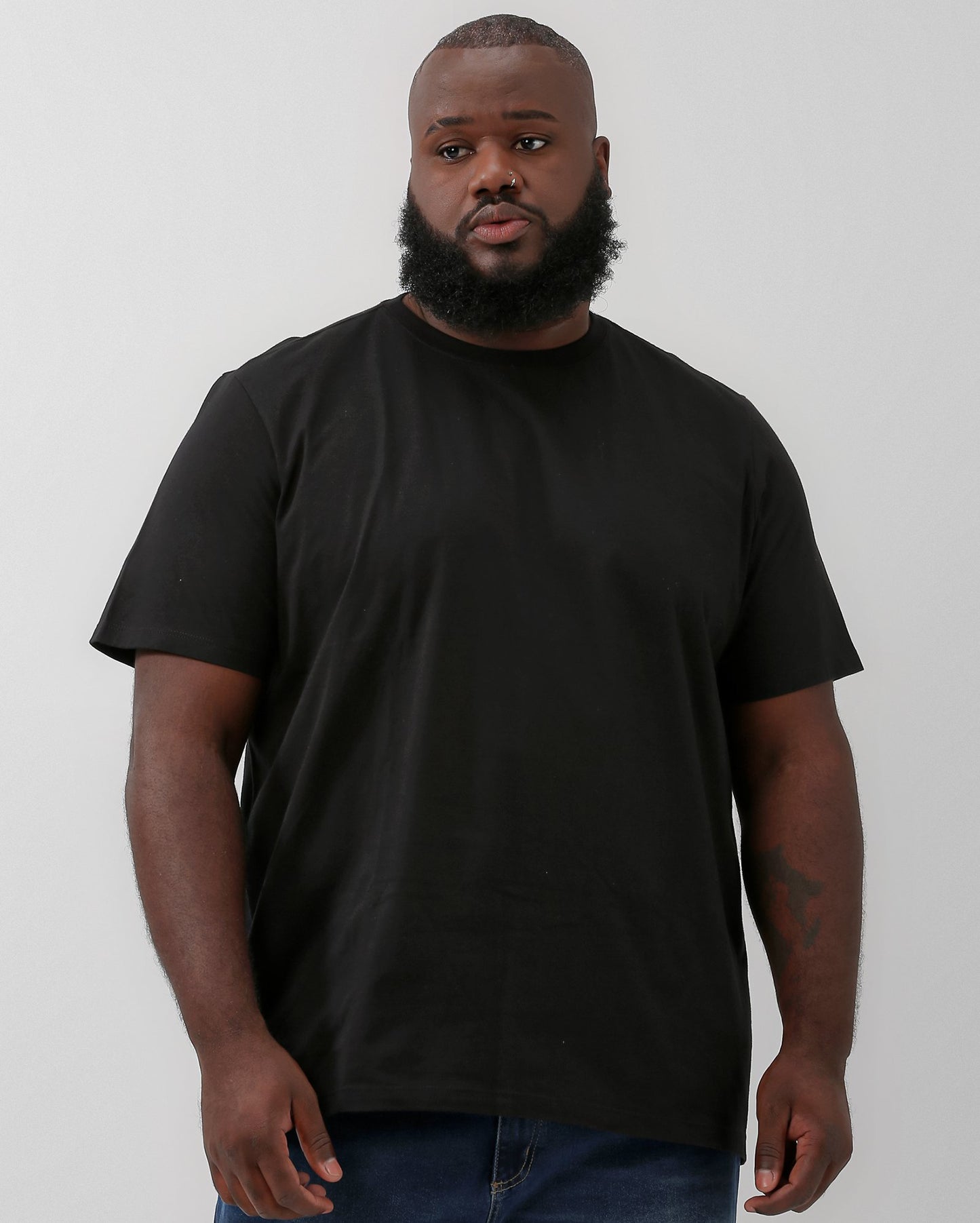 Men's Plus Size Slim Black T-Shirt | Allman By Riachuelo
