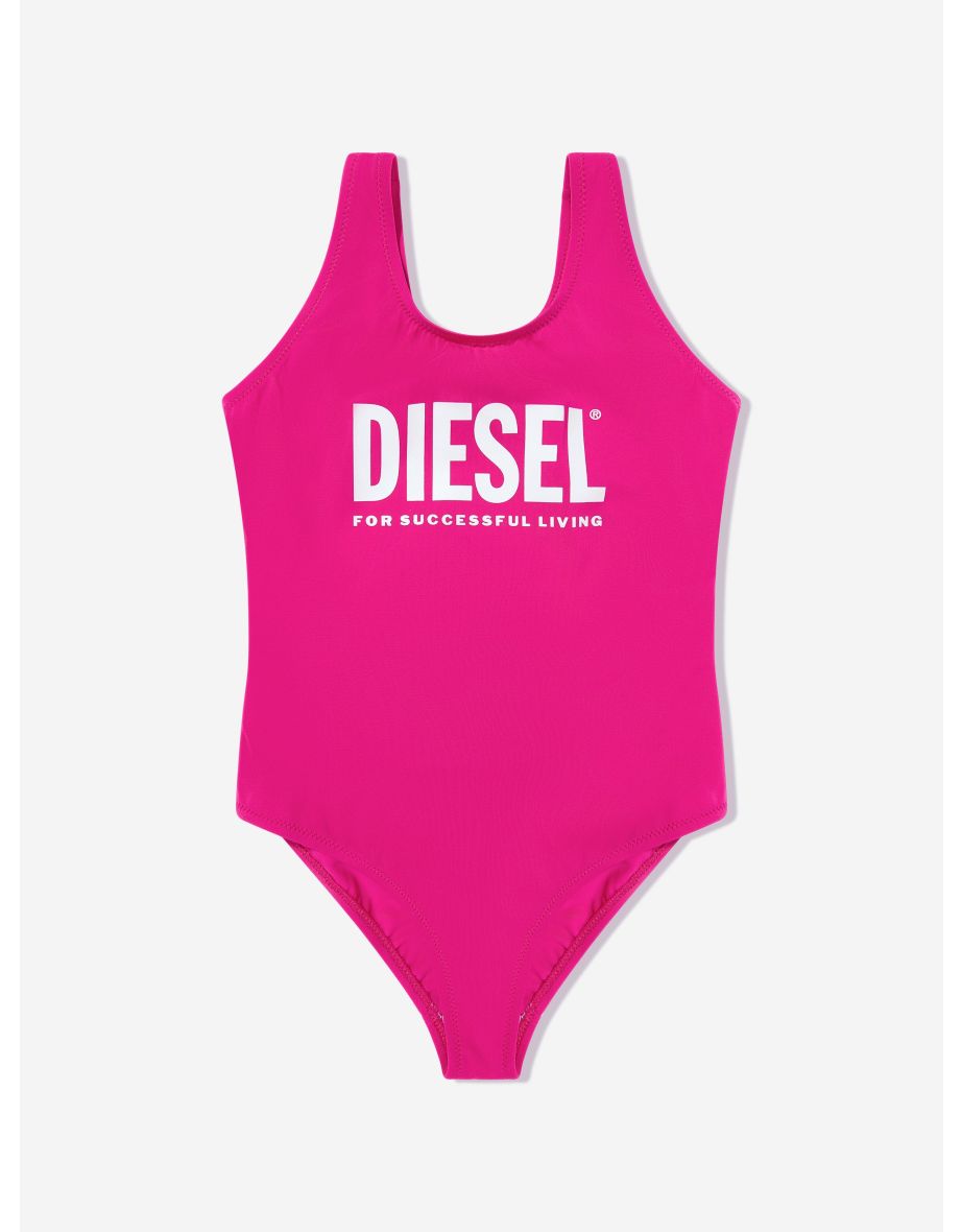 Maiô com logotipo rosa para meninas