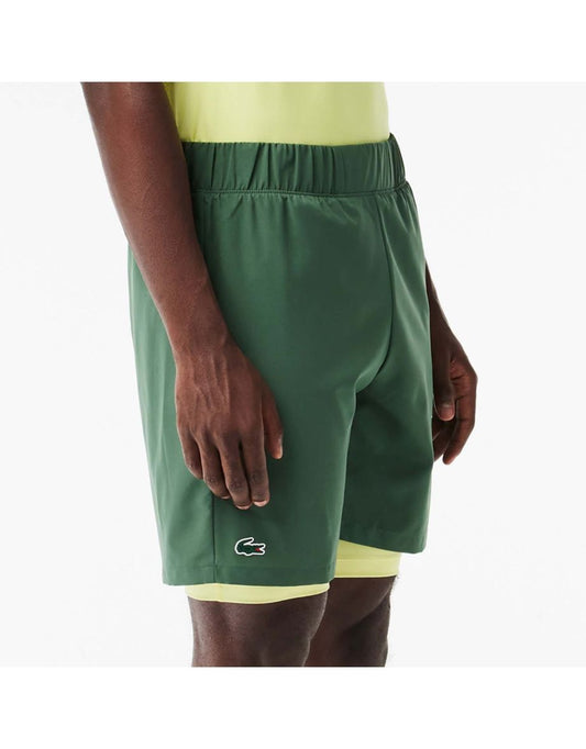 Pantaloncini Lacoste Sport foderati Ultra Dry da uomo in verde