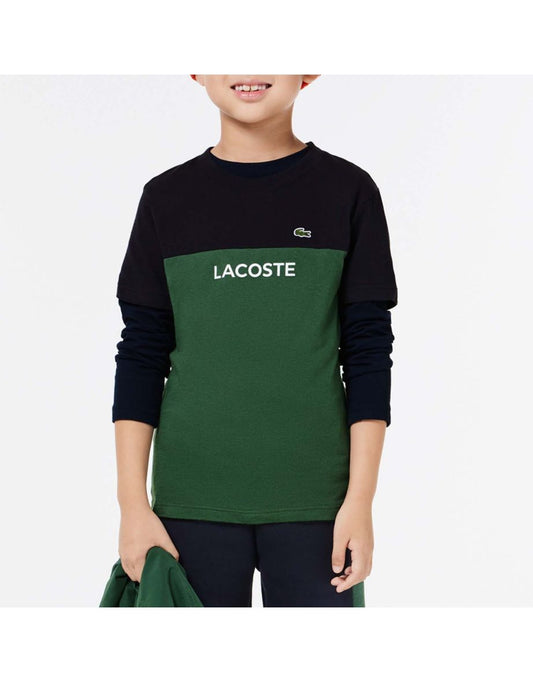 Boy's Lacoste Juniors Cotton Colorblock T-Shirt
