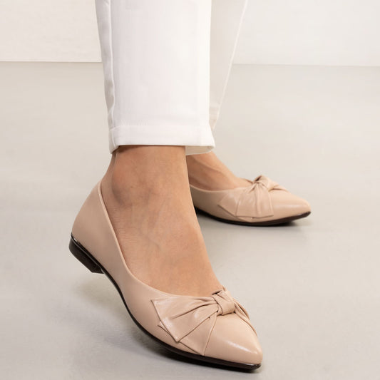 Ballerine a punta nude da donna con fiocco di Kult