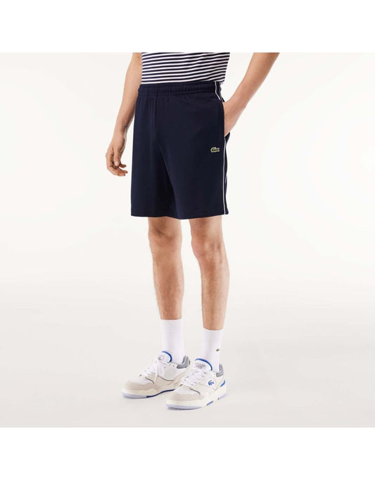 Pantaloncini Lacoste Paris Uomo Regular-Fit Interlock Piqué - Blu