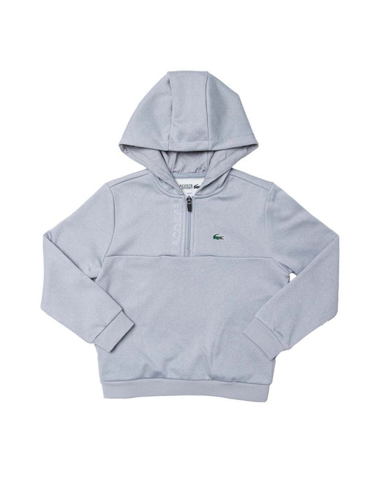 Boy's Lacoste Zip Hoodie in Grey