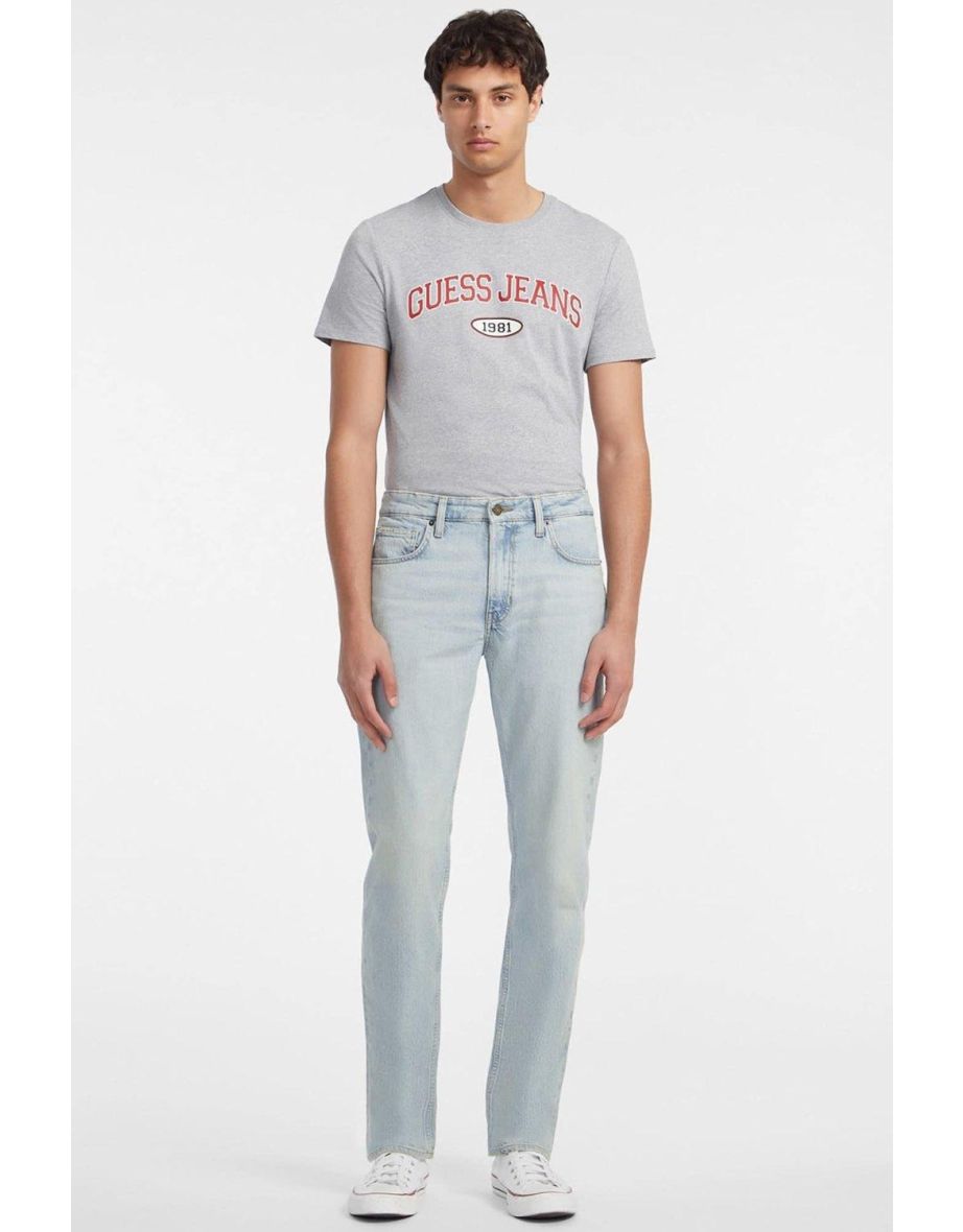 Jeans Guess a gamba dritta in azzurro