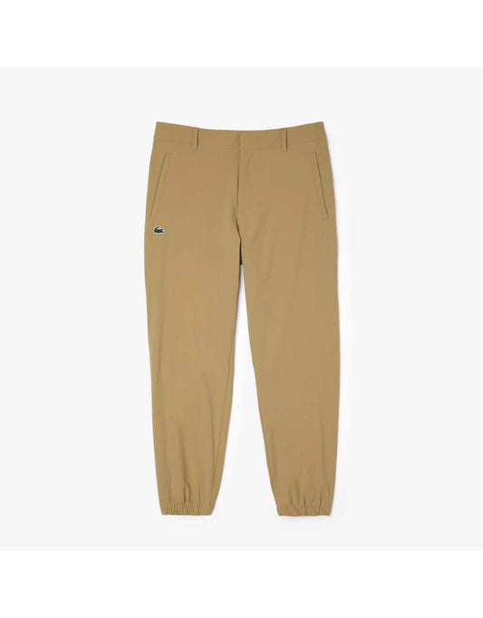 Pantaloni da golf Lacoste da uomo in poliestere riciclato, crema