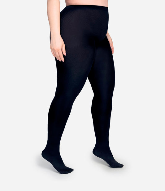 Medias opacas de microfibra Fio 80 Lupo Curve y Tallas Grandes Negro