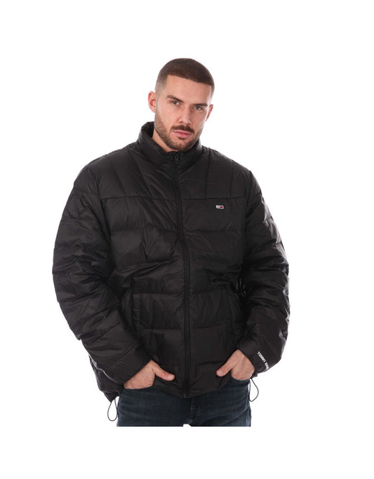 Chaqueta acolchada Tommy Hilfiger Plus Size Essential Negra para hombre