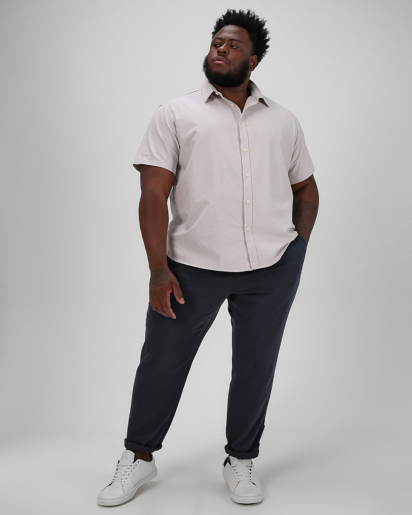 Pantaloni Plus Size da uomo blu con coulisse | Allman by Riachuelo