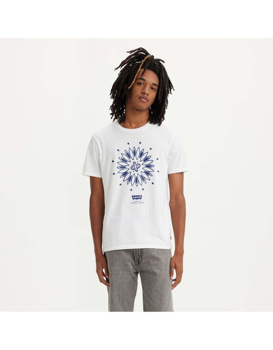 Camiseta de hombre Levi's Graphic Crew Neck en blanco