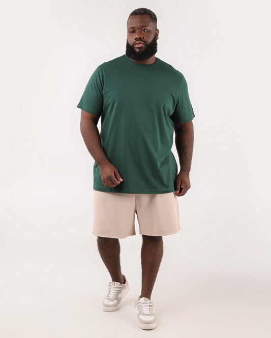 Camiseta verde básica plus size masculina Original Plus da Riachuelo