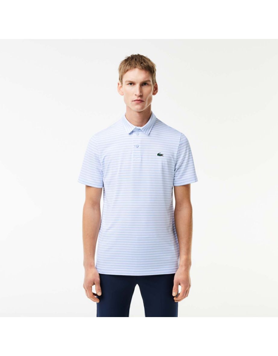 Camisa polo masculina Lacoste Ultra Dry Anti-UV Striped Golf - Azul