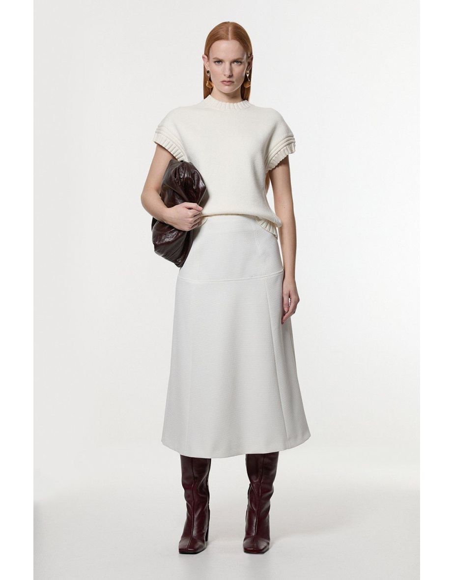 Gonna midi completa sartoriale Petite