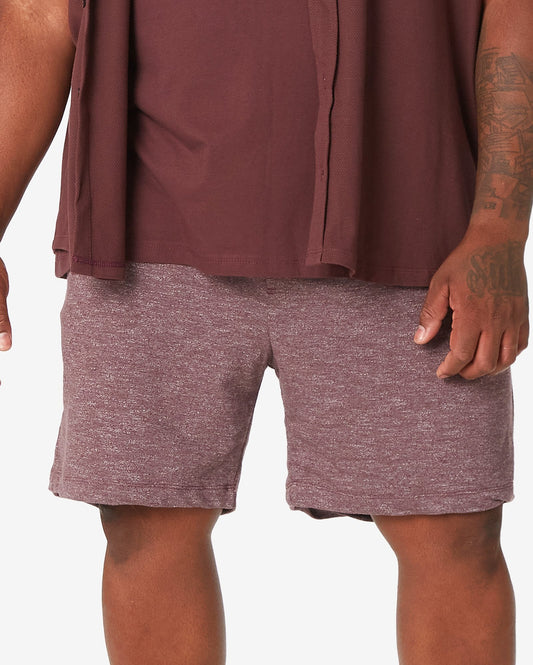 Calção de moletom masculino plus size em malva da Allman, Riachuelo