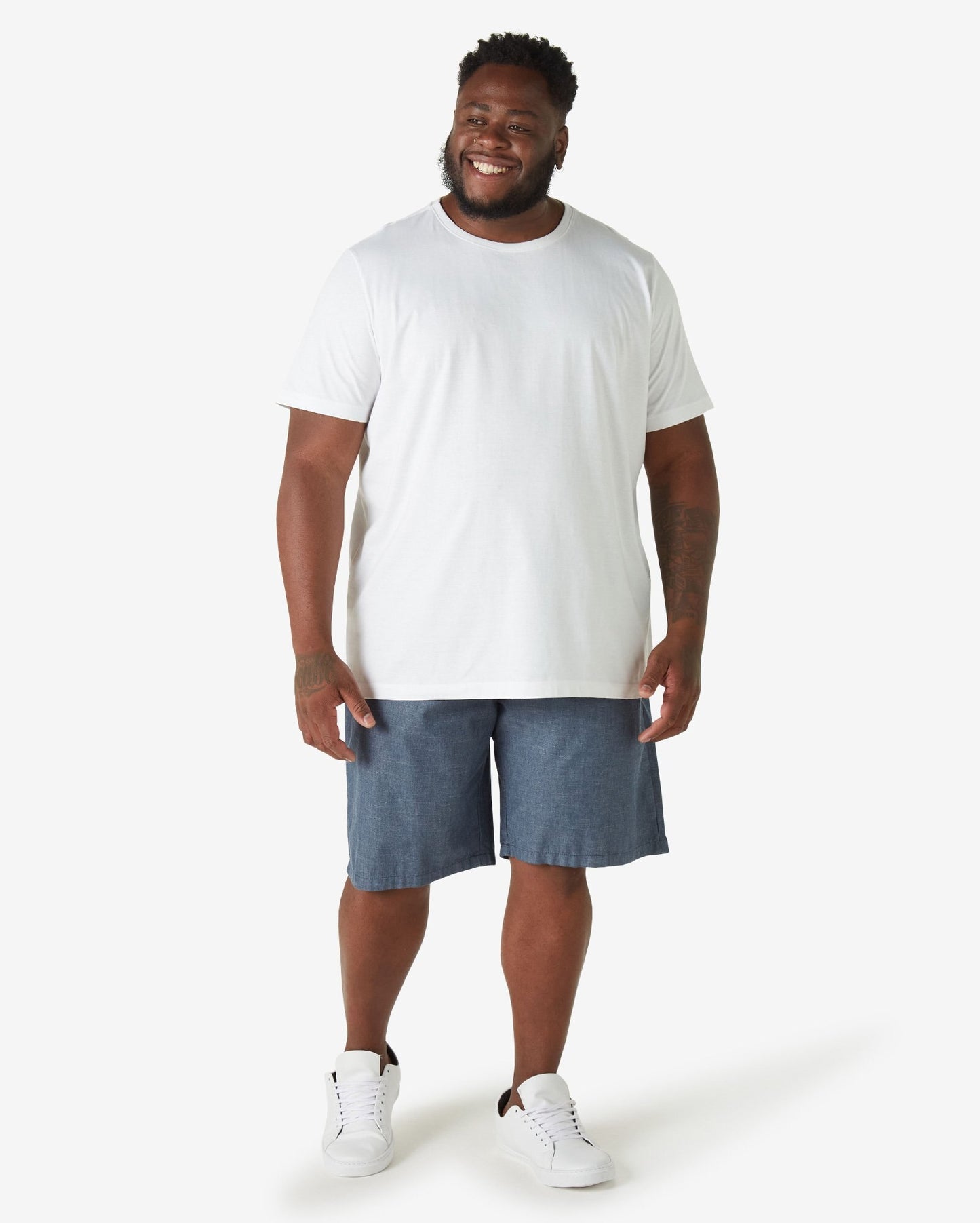 Bermuda azul plus size masculina da Allman para Riachuelo