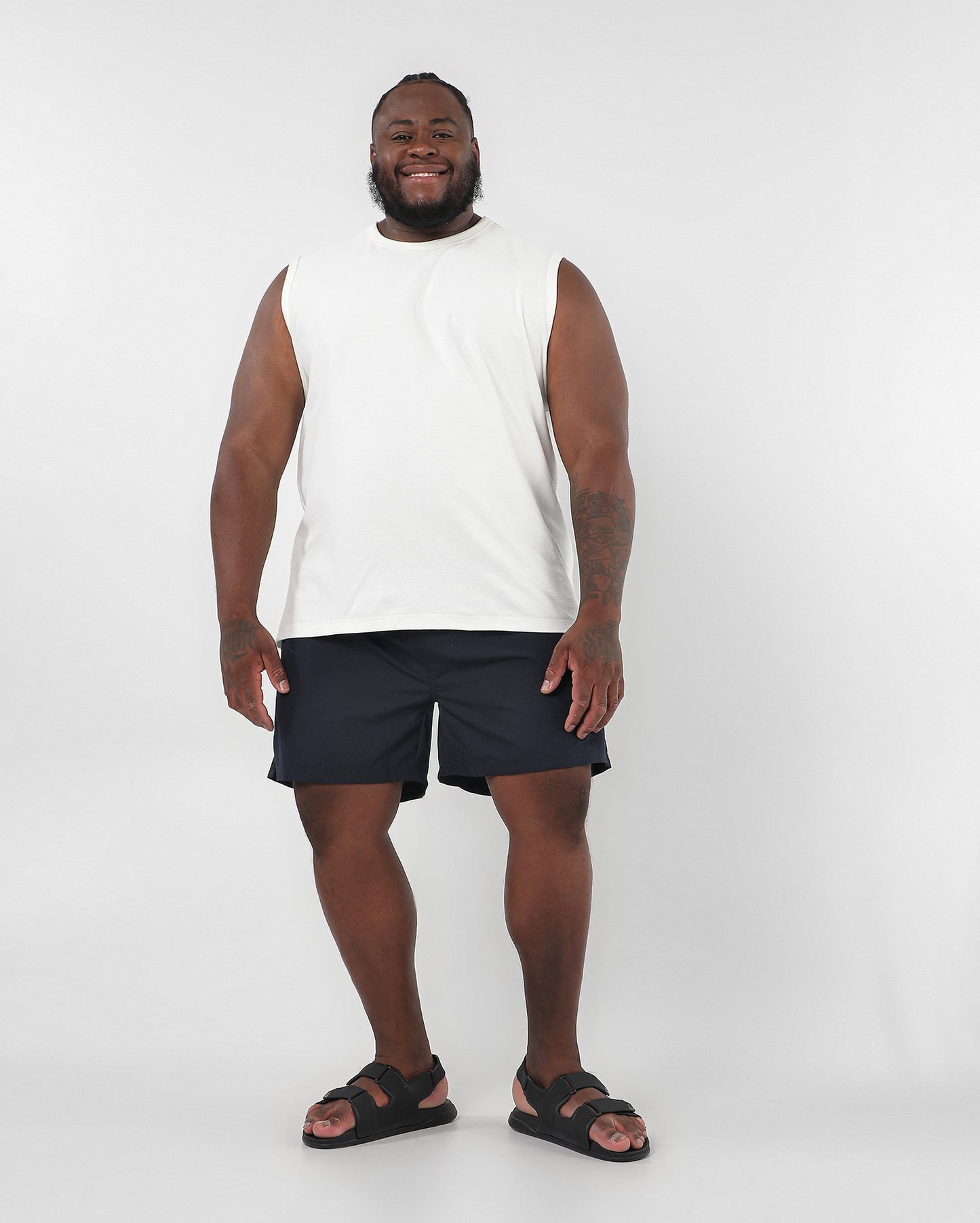 Bermuda masculina plus size com elástico na cintura em azul meia-noite - Original Plus da Riachuelo