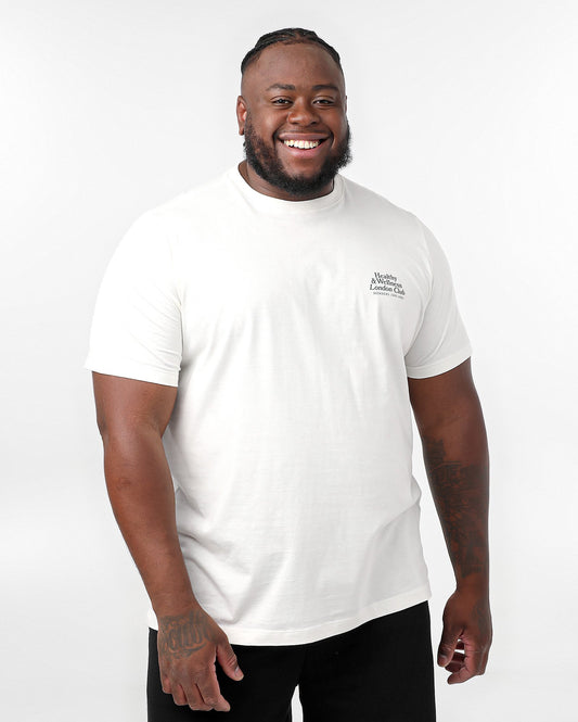 Camiseta masculina plus size branca London Club | Original Plus by Riachuelo