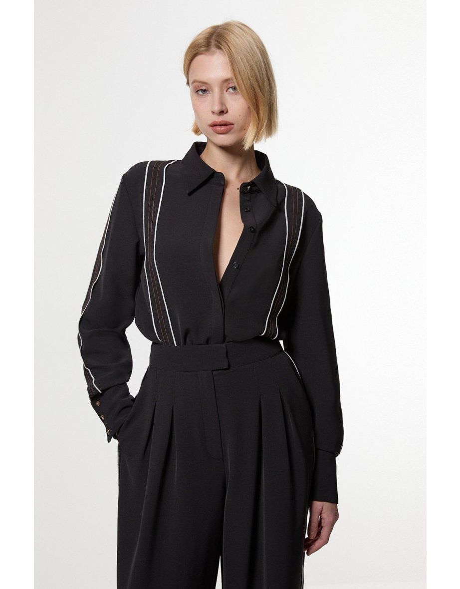 Tall Soft Tailored Shirt with Contrast Tipping