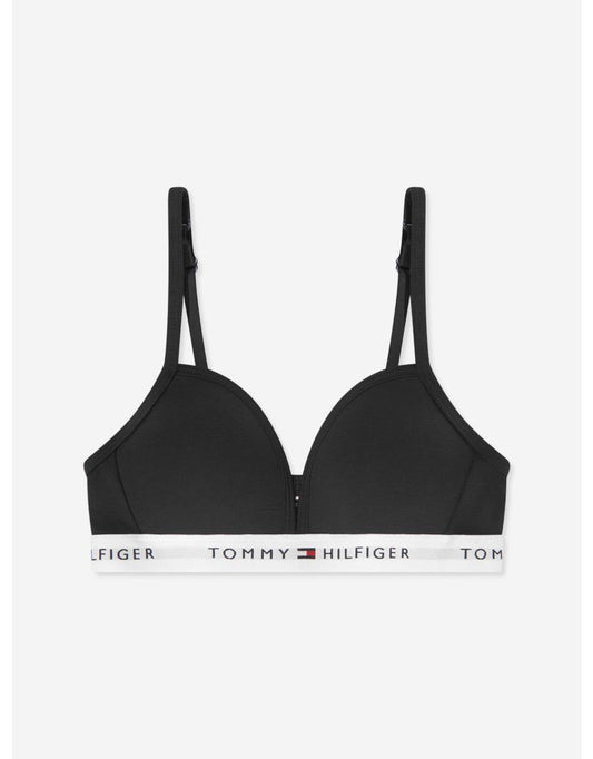 Reggiseno a triangolo in schiuma fissa per ragazze - Nero