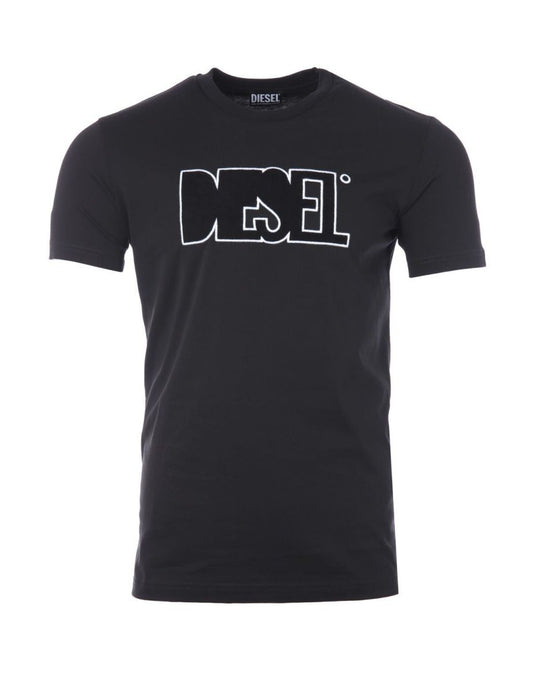 Camiseta con logo ecológico Diesel T-Diegos B8 de hombre, negra