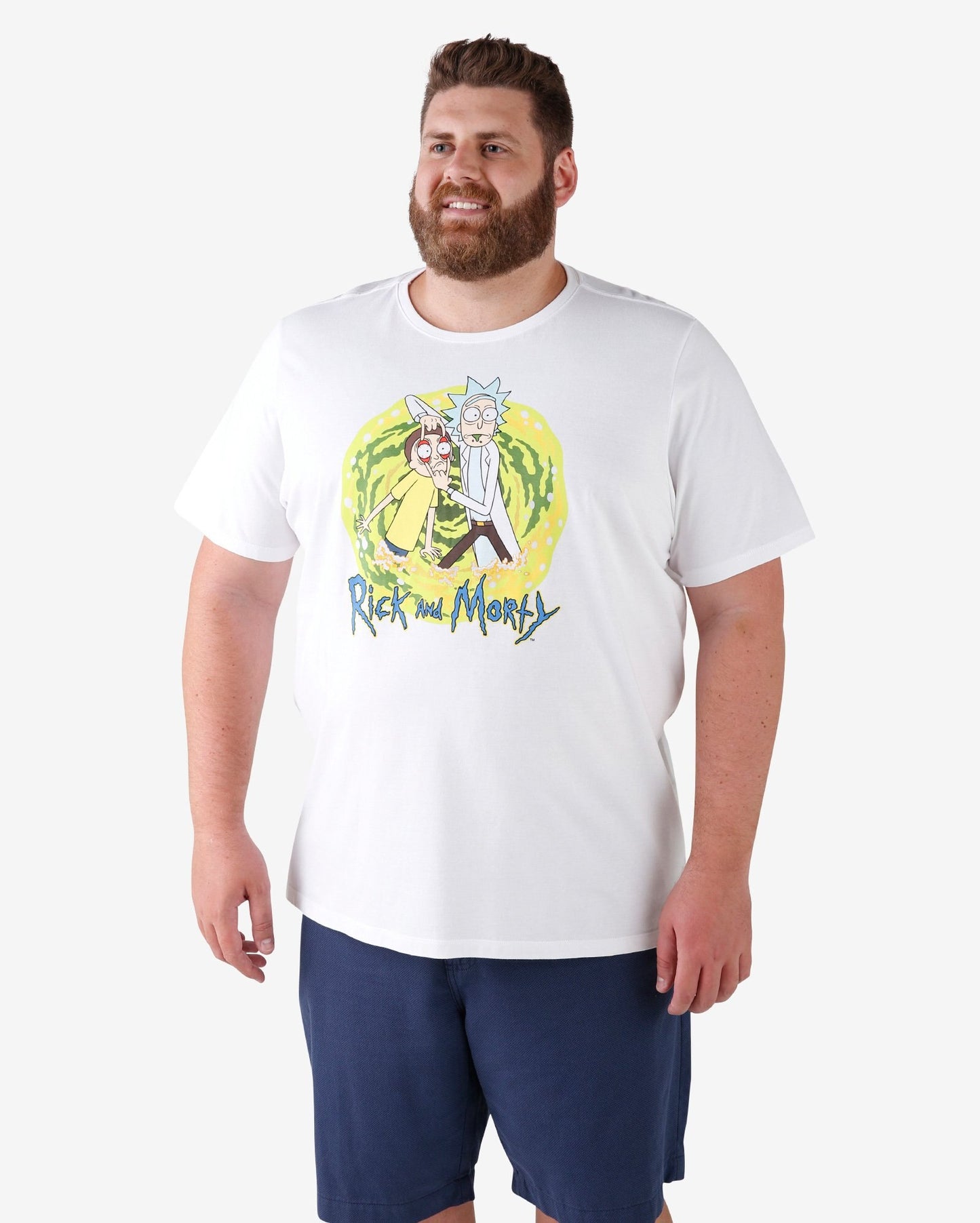 Plus Size Rick and Morty T-Shirt - White