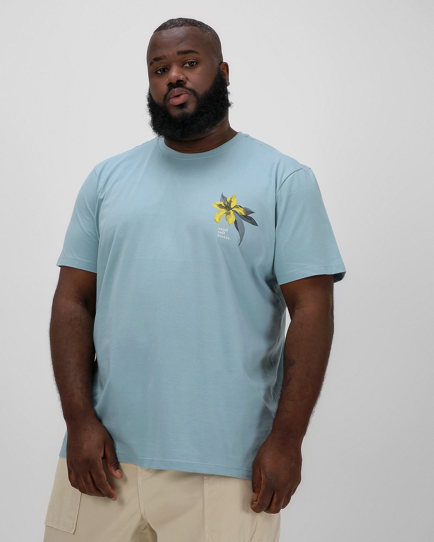 Maglietta Plus Size da uomo Sand Salt Breeze. Blu | Allman By Riachuelo