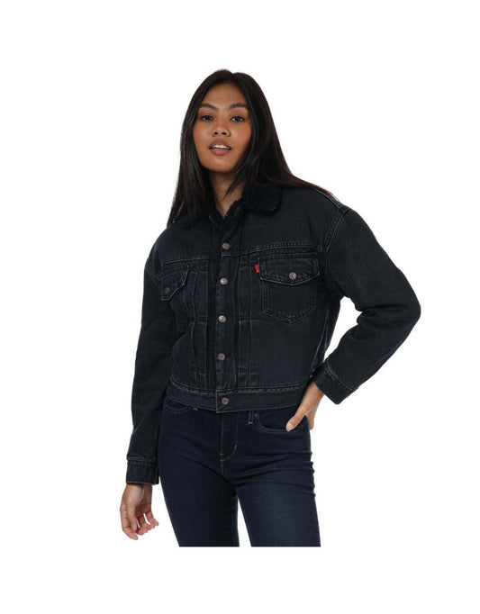 Giacca Levi's Heritage Sherpa Trucker da donna in blu