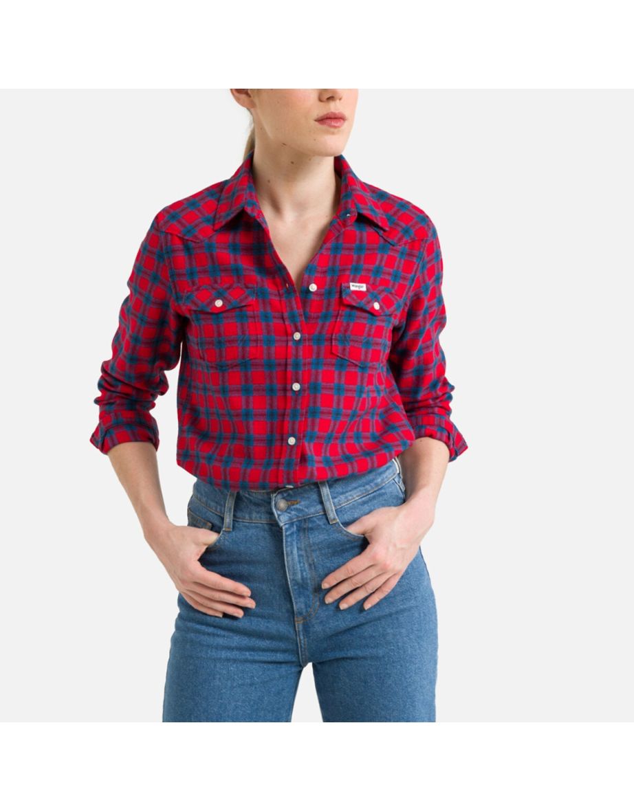 Camisa de algodón a cuadros